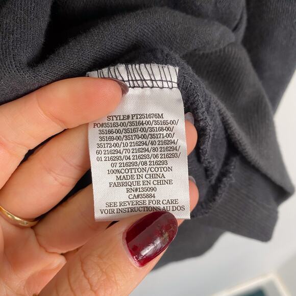 Z Supply Wine & Cheese Club Graphic Sweatshirt Black Medium - Picture 6 of 6